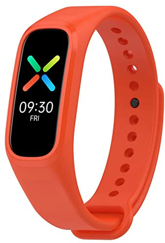 FTRONGRT Uhrenarmband Kompatibel mit OPPO Band, Weiches Silikonarmband, Ersatzarmband für OPPO Band.Leuchtend Orange