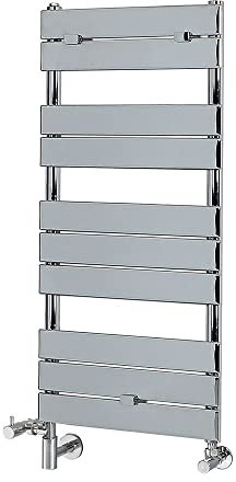 Milano Lustro Chrome Dual Fuel Flat Panel Heated Towel Rail - 1000mm x 450mm