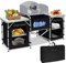 Froadp 174 x 46 x 110 cm Cocina de camping plegable Armario de camping con estructura de aluminio y bolsa de transporte móvil armarios de cocina cocina cocina caja armario para camping viajes (tipo A)