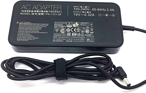 19V 6.32A 120W AC Adapter ADP-120RH B,PA-1121-28,ADP-120ZB BB Compatible for ASUS ROG GL502 Q550LF N550JV F554LA GL551JM GL551JW GL771JM R500VJ R510CA R700VJ X750JB N550JX