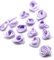 100 Stück Rosen 1.5cm kleine Kunstblumen Rosenköpfe Satinrosen Aufnäher Blumen Applikationen zum Basteln Patches Deko-Rosen Mini-Stoffrosen DIY Accessories Party Hause Hochzeit Dekoration,Hellviolett