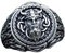 Odin Ring für Männer, nordischer Wikinger Odin Kopf Ring, Wikinger Keltischer Knoten Ring, Vintage Kelte Odin Amulett Ring, Odin Krieger Totem Stammesring Silber Schwarz, Punk Wikinger Schmuck (20.6)
