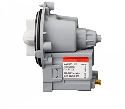 MIRTUX Bomba de Desagüe magnética para diferentes Modelos de Lavadoras: Askoll, LG, Otsein, Samsung, Zanussi, Corberó, Gorenje. Modelo M231 XP 40w - M332 - T2124 - T2107