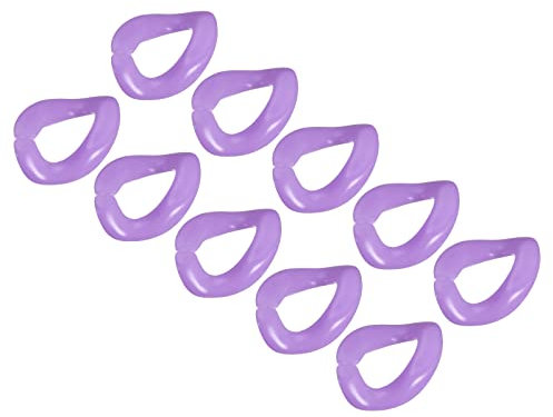 sourcing map 48Stk. Acryl Verbindung Ringe Schnellverbindung C-Clip Klemme Haken für Geldbörsen Tasche Kette DIY Kunsthandwerk 35mm lila