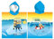 Theonoi Badetuch Bademantel Kapuzen Poncho für Kinder Baumwolle – wählbar: Paw Minnie Frozen Princess Peppa – Minions