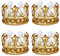 TSHAOUN 4 STÜCKE Aufblasbare Krone Queens Crown Junggesellinnenabschied Dekorationen Spielzeug ， Karnevalskostüm Zubehör (Gold)