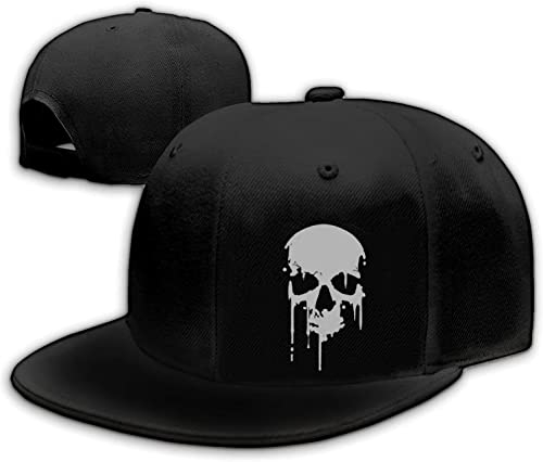 Jesus Christus Hats Herren Snapback Flat Bill Brim Hüte für Herren Snap Rucksack Papa Leben Jesus Christliche Kreuze Baseballkappe, Grauer Totenkopf, 1