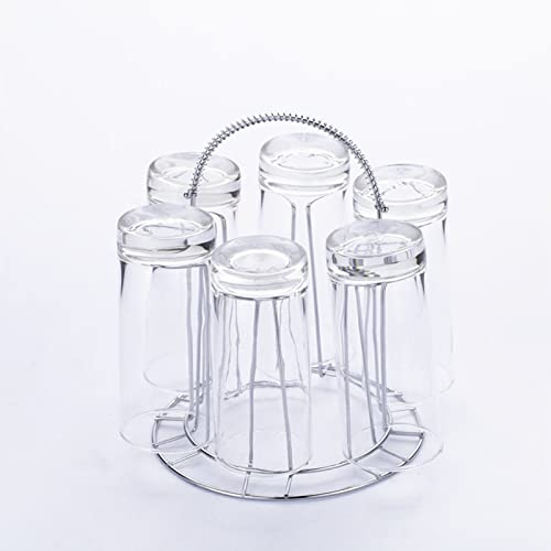 Drinking Glass Drainer Stand Glass Water Cup Rack Bracket Stainless Steel Household Draining Cup Drying Storage Rack Holder Stainless Steel Wine Glass Holder Cup Drying Rack Stand for Party
