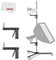 AMBITFUL AL250 Stahl Wheeled Pistolengriff Heavy Duty Light Stand für Fotografie mit Schiebearm Chrom-überzogener Säulenständer, MaxSuitable für Light Stand Fotografie