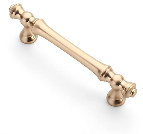 9BUILD 10 Pack 96mm Gold Cabinet Handles - Zinc Alloy Handles for Kitchen, Wardrobe & Cupboard - UK0036