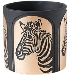 JTBDWOSK 14 Cm Cement Plant Pot with Zebra Pattern, Flower Pot, Indoor Flower Pot, Indoor Succulent Plant Pot, Garden Plant Pot, Table Flower Pot,B