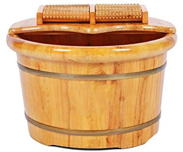 Foot Tub, Foot Basin Tub Bucket, Massage, Spa, Sauna, Soak,Foot Bath Wooden Bucket Foot Spa Household Wash Basin Present