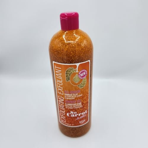 FPS ccharlotte Fashion Gel Douche Exfoliant, Gommant Ultra Eclaircissant, Adoucissant au parfum SO CARROT Dynamisant 1000ml