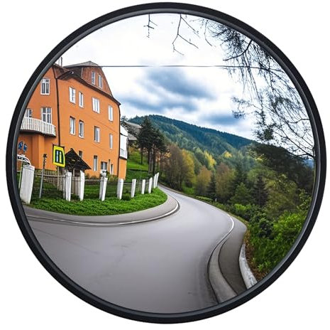IMJONO Konvexer Acryl-Spiegel für Schlafzimmer, Eck-Sicherheitsspiegel für toter Winkel, 160° verstellbar, Weitwinkel, Verkehrsspiegel für Wand, Auffahrt, Garage, Straße, Geschäft, Büro, Parkplatz