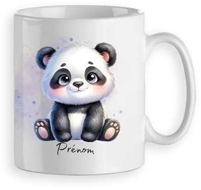 Mug tasse panda personnalisable prénom cadeau original modèle1