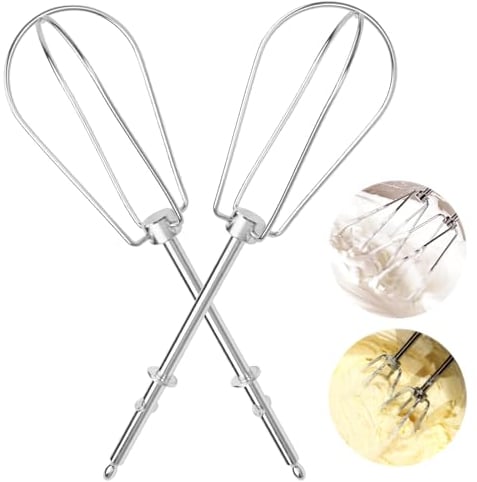 EXIN DEHCEN Lot de 2 Fouets pour Batteur à Main de Rechange, Fouet pour Batteur Seb Prep'line en Métallique, Fouet Patisserie pour Mélangeur à Main la Cuisson, Le Mélange