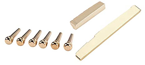 6 Saiten Konzertgitarre Brücke Sattel und Sattel Set Musikinstrumente Ersatz Ersatzteil Goldene Gitarre Teile