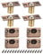 PATIKIL Stainless Steel Closet Ball Catch Door Hardware, 4 Pack Adjustable Cabinet Door Ball Catch Chrome Finish with Strike Plate & Screw for Interior Doors, Copper Tone