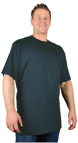 Big Mens Bottle Green Saltie Plain Cotton T Shirt Large Generous Everyday Use Oversized for Sizes 2XL 3XL 4XL 5XL 6XL 7XL 8XL, Size : 6XL