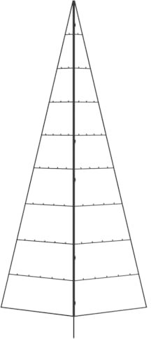 vidaXL Albero di Natale Decorativo in Metallo Nero 210 cm, Albero di Natale Decorativo, Albero di Natale, Decorazione di Natale
