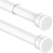 Shower Curtain Pole Adjustable Shower Rail Exatra Long Curtain Rod No Drill Extendable Curtain Pole for Living Room,Bedroom, Bathroom,Balcony, White(85-280CM Φ32mm)