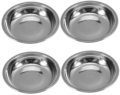 Gatuida 4pièces Organisateur De Sachets De Thé Acier Inoxydable Plateau Rond De Support Pratique Pour Infusions De Soucoupes Décoratives Pour Maison Bureau Restaurant