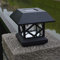 Lampada Solare da palo, Lampada da Esterno Impermeabile in Stile Europeo in Materiale ABS, luci per Pali di Recinzione ad energia Solare, Adatta per Pali in Legno 4x4, 5x5 o 6x6, Lampada a c