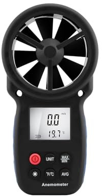SVGVUBMUC Anemometro Digitale 866B Misuratore di velocità del Misura la velocità del Temperatura 877 Misuratore di Portatile Test di umidità(866B)