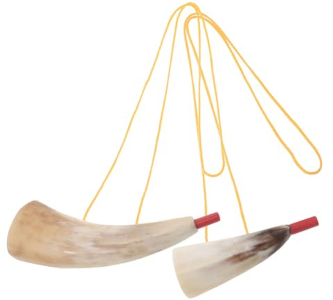 Ochsenhorn Wikinger aus Stück Kriegshorn 2 für Halloween Geschenkideen