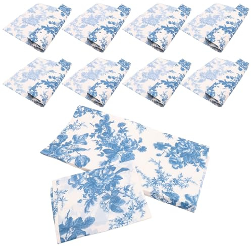 Dekorpapier 10 Stück Blaues Papier für Schachtel, Vintage | Bastel Packpapier, Bastelbedarf, Halloween Mottoparty, für Selbstgemacht und Kuchenboxen