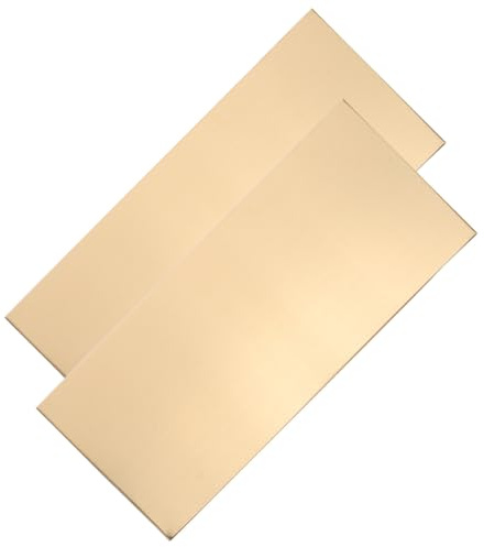 MUSISALY Placas Adhesivas Metálicas para Puertas 25X11 CM Acero Inoxidable Cepillado Dorado 2 Unidades Placas para Grabar Letreros Autoadhesivos para Oficina Hotel Escuela y Hospital