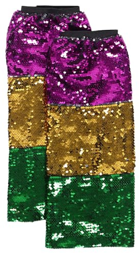Supvox 1 Paar Glitzernde Pailletten Beinstulpen für Karneval Festliche Tanz Accessoires aus Leichtem Polyester Funkelnde Wadenstulpen für Party und Bühnenauftritte