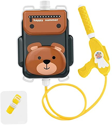 Wasserspritze für Kinder, Wasserrucksack, Pistole, Spritzspielzeug mit 1300-ml-Tank für Kinder, Sommer, Strand, Pool, Bown Bear