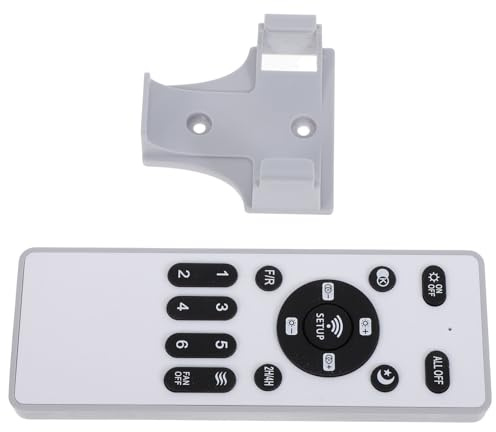 HEATSHAKING Control Remoto para Ventilador de Techo y Lámpara Instalación Fácil y Compatibilidad, Mando Inalámbrico para Oficinas y Dormitorios en Plástico Blanco