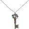W WIDMANN MILANO Party Fashion 01782 - Steampunk Kette mit Schlüssel, Halskette, Halsband, Schmuck, Halloween, Karneval, Mottoparty