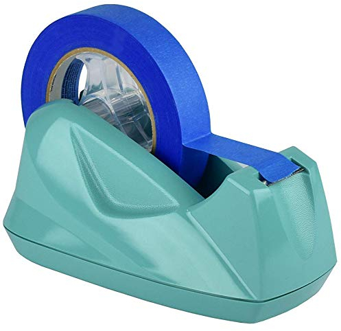 Acrimet Premium Desktop Klebebandabroller, Jumbo, Kunststoff, Rutschfeste Basis, (Hochbelastbar) (Grün Farbe)