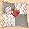Florex Zirbenpolster 40x40cm mit Herz Motiv rot befüllt mit Zirbenspänen