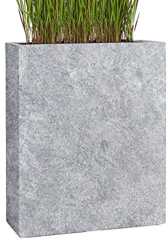 Pflanzwerk® Pflanzkübel Divider Lava Hellgrau 92x80x30cm Blumentopf *Frostbeständige Blumenkübel* *UV-Schutz* *Premium Pflanzenkübel Qualität*
