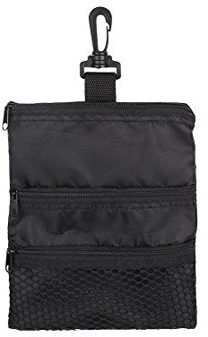 VBESTLIFE Golf Tee Bag Golf Tee Storage Pouch Zippered Golf Tee Ball Marker Storage Bag with Small Hook Golf Accessories Golf Leisure Sport