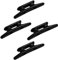 POFET 4pcs 4inch Black Nylon Closed Base Cleat Rope Cleat Anzug für Marine Boat Dock Yacht Kanu Beiboot Zubehör