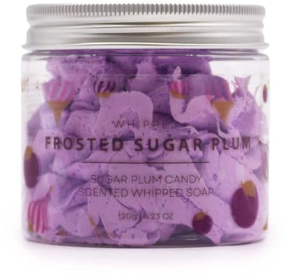AW Scented Whipped Cream Soap Luxurious Body Wash 120g (Frosted Sugar Plum & Vanilla)