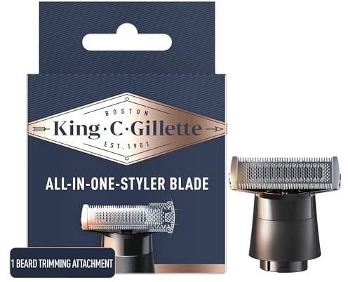 King C. Gillette Style Master Bartschneider Rasierer-Nachfüllpack mit 4-Richtungs-Metall-Rasierklingen, 1 Kartusche