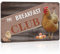 Chicken Coop Metallschilder – Breakfast Club – Hühnerstall Dekor Schild Hühnerstall Zubehör für Ställe, 30,5 x 20,3 cm Hühnerstall Dekor Aluminiumschild Hühnergeschenke für Hühnerliebhaber