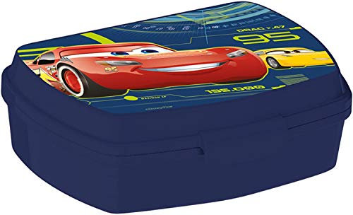 Rechteckiger Sandwichmaker, mehrfarbig, wiederverwendbar, BPA-frei, Innenmaße 16,5 x 11,5 x 5,5 cm (Disney Cars)