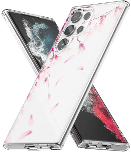 CoolGadget Motiv Hülle für Samsung Galaxy S22 Ultra - Motiv 08 Designhülle, Anti-Fingerprint, Slim Fit Schutzhülle mit Erhöhtem Kamerarand, Stoßfest, Kratzschutz