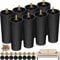 Plastic Furniture Legs with M8 T-nuts Screws Tapered Sofa Couch and Chair Legs Replacement Furniture Legs for DIY Projects Sofas Coffee Tables Dressers Beds (8, 6inch)