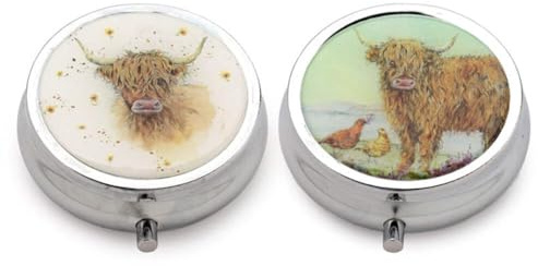 Puckator PILL18 Jan Pashley Highland Coo Cow Pill Box