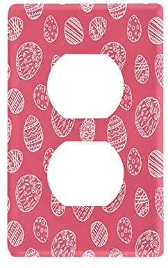 Pink Duplex Outlets Lichtschalter-Abdeckung, dekorative Wandplatte für Zuhause, 11,5 x 7 cm