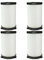 Compatibile con MooSoo D600 D601 Cecotec Conga Thunderbrush 520 550 560 Ariete Handy Force 2761 2759 RBT Filtro Hepa Parti for aspirapolvere (Color : 4pcs)