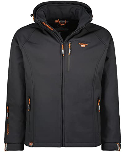 Geographical Norway Taboo Men - Jacke Softshelljacke Herren Wasserdicht atmungsaktiv Kapuzen - Outdoor Mantel Windjacke Tactical - Wandern Ski Herbst Winter Frühling